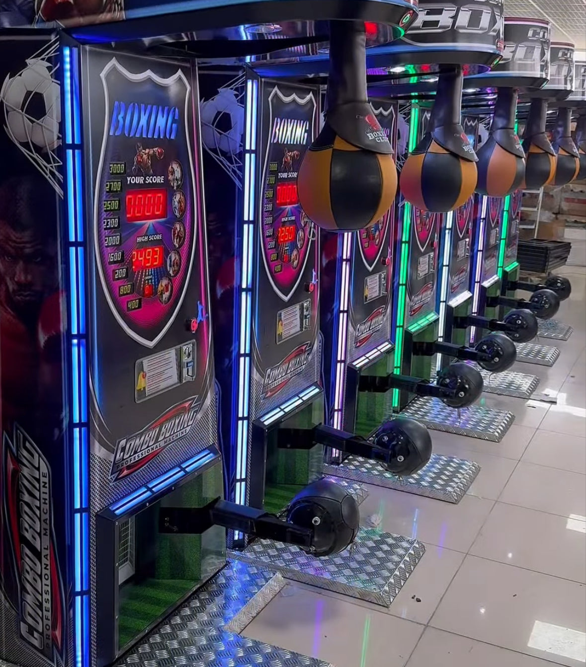 Punch Pro Combo Boxing and Football Arcade Machine  2-in-1